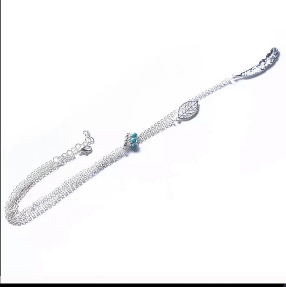 NWOT BOHO Beaded Feather Layered Necklace - Picture 3 of 3